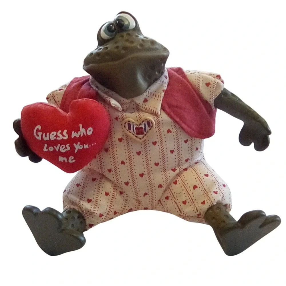 Russ Berrie, Prince Charming Frog & Valentine Heart Figurine 2005 Collectible - Picture 5 of 12